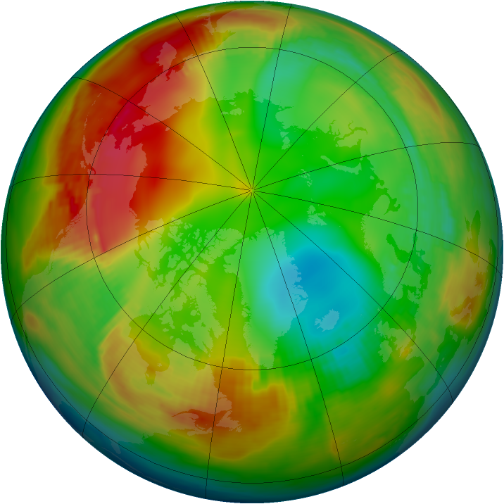 Arctic ozone map for 17 January 1979
